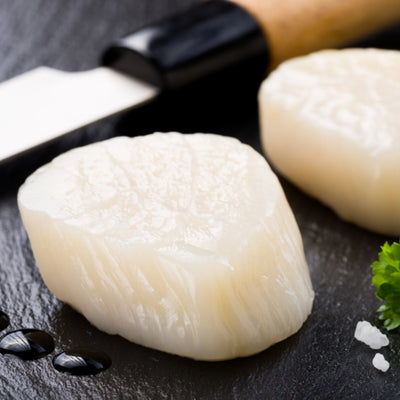 Pida vieiras frescas de Hokkaido, de calidad sashimi, capturadas en estado salvaje, en incrementos de 5 libras 